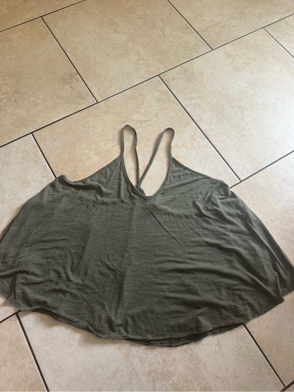 Women’s Olive Green V-Neck halter Tank Top